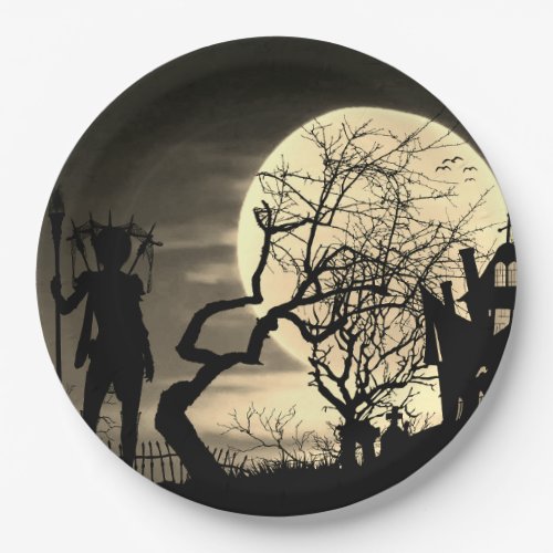 Spooky Full Moon Paper Plate