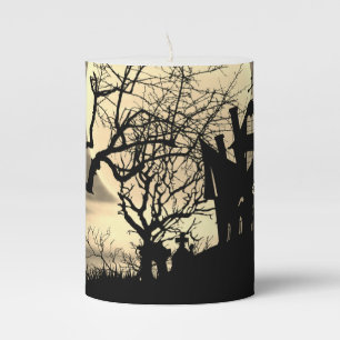 Spooky Full Moon  Pillar Candle