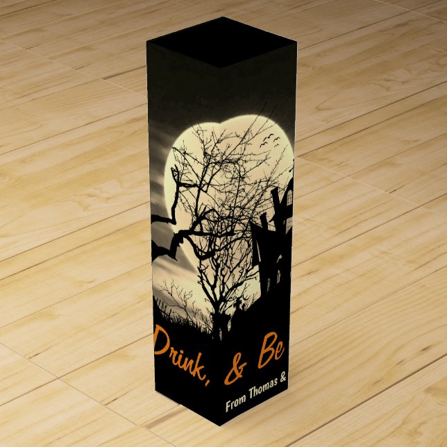 Spooky Full Moon  Wine Box (Front)