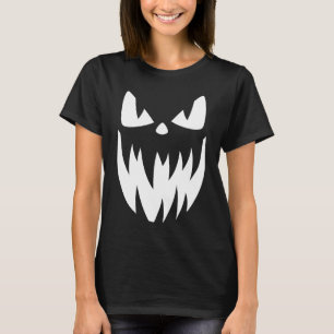 Spooky Fun Creepy Pumpkin Jack O Lantern Face T-Shirt