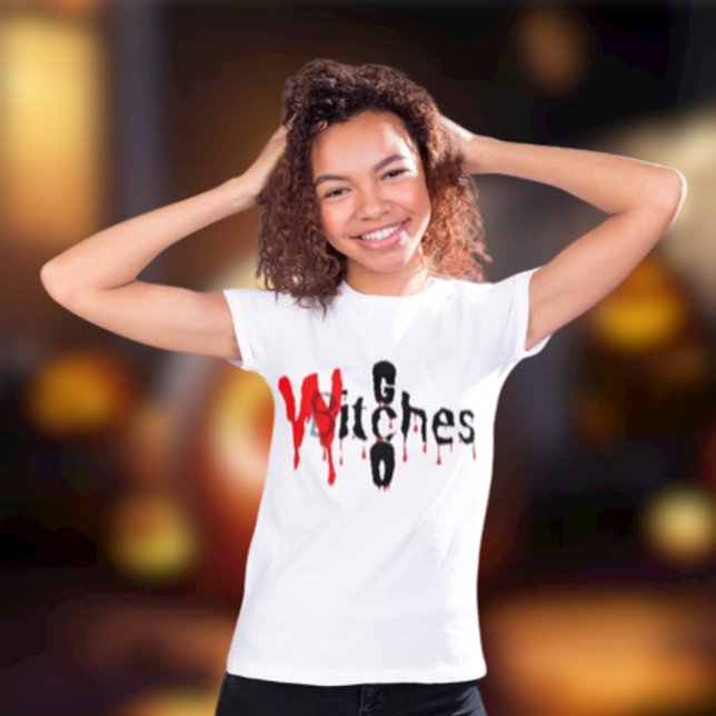 Spooky Fun: 'Go Witches' Halloween 🧙‍♀️🎃 T-Shirt (Women's 'Go Witches' Halloween T-shirt)