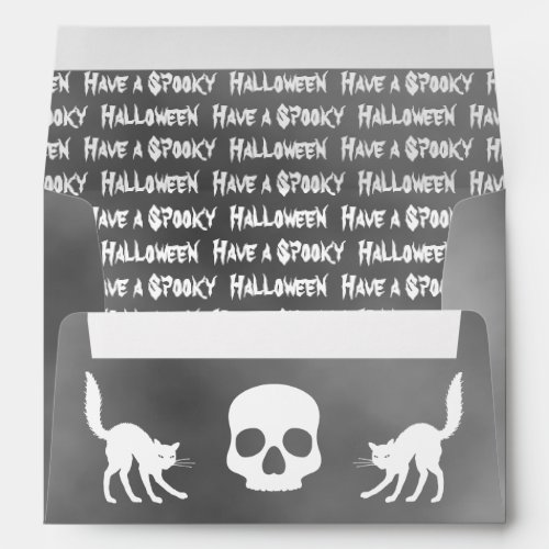 Spooky fun Halloween smoky gray and white Envelope