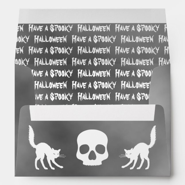 Spooky fun Halloween smoky gray and white Envelope (Back (Bottom))