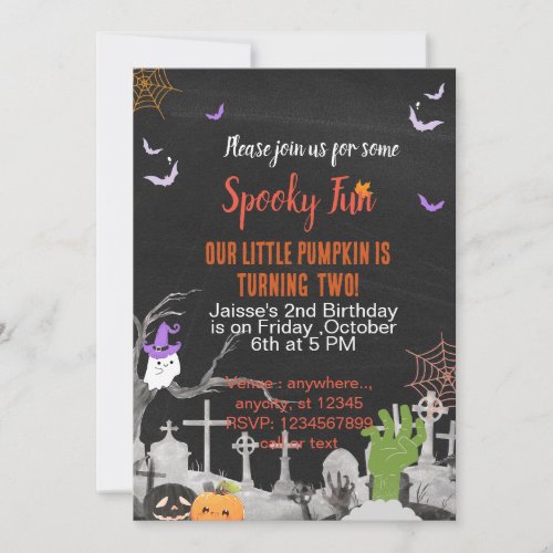 Spooky fun Halloween theme special party  Invitation