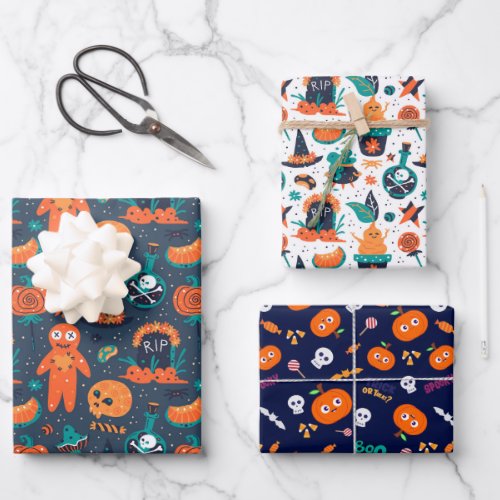 Spooky Fun Halloween Wrapping Paper Set