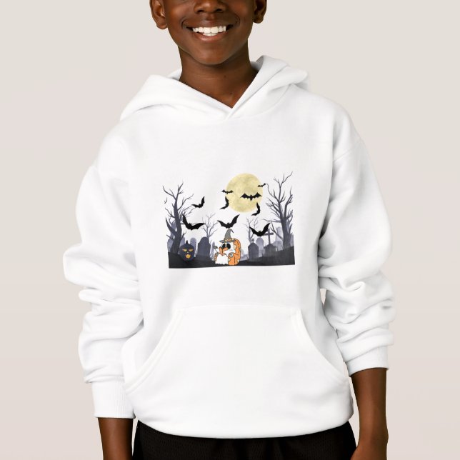 Spooky Fun Kids Halloween T-Shirt 🎃👻 Hoodie (Front)
