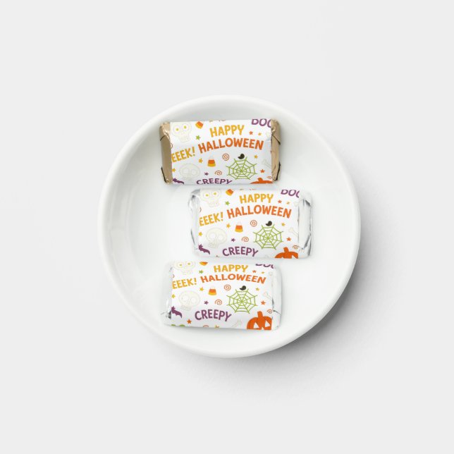 Spooky & Fun Pumpkin - Colorful Halloween Pattern  Hershey's Miniatures (Plate)
