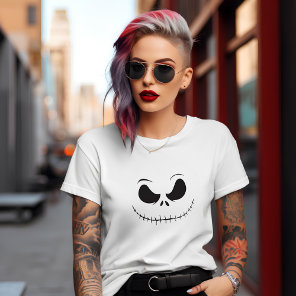 Spooky Fun Skeleton Face T-Shirt