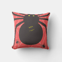 Spooky Fun Spider Throw Pillow – Cute Halloween De
