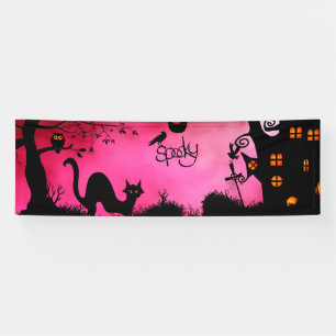 Spooky, funny halloween design banner