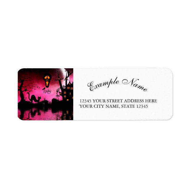 Spooky, funny halloween design label (Front)