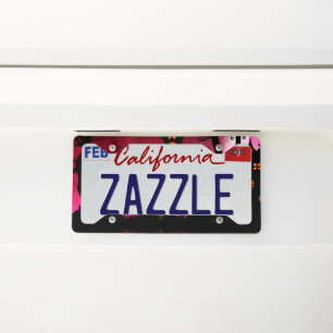 Spooky, funny halloween design license plate frame