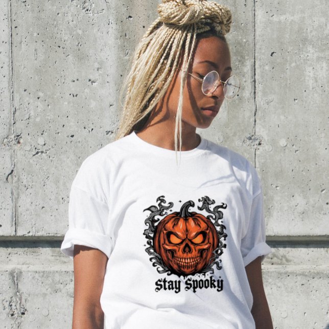 Spooky Funny T Rex Pumpkin Skull Vintage Tee (Creator Uploaded)