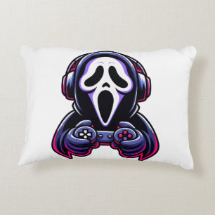 Spooky Gaming – Halloween Gamer Ghost Controller Accent Pillow