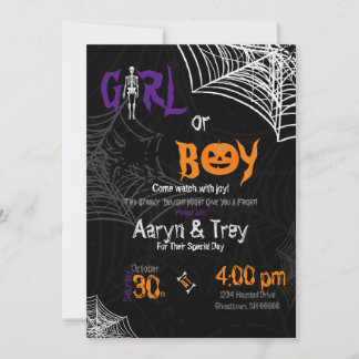 Spooky Gender Reveal Invitation