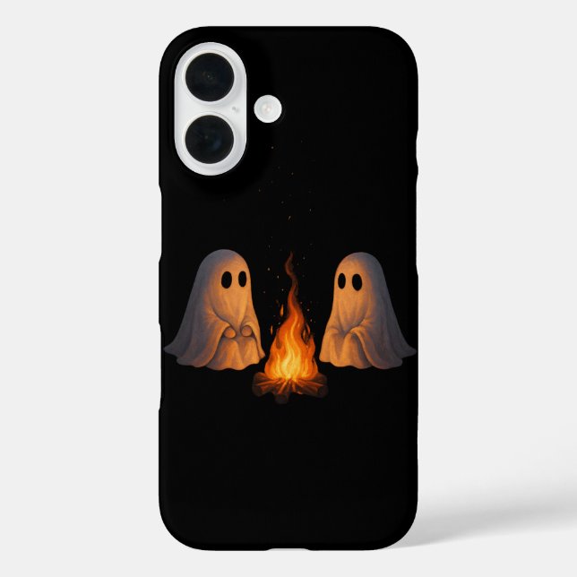 Spooky Ghost Campfire Night Forest Art - Halloween Case-Mate iPhone Case (Back)