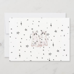 Spooky Ghost Cat Card "Punk Stars"