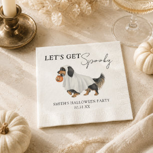 Spooky Ghost Dachshund Halloween Party Napkins