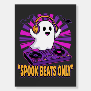 Spooky Ghost DJ Halloween Beats Design_1 Foam Board