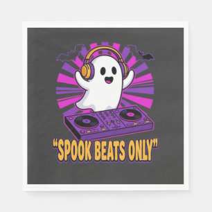 Spooky Ghost DJ Halloween Beats Design_1 Napkins