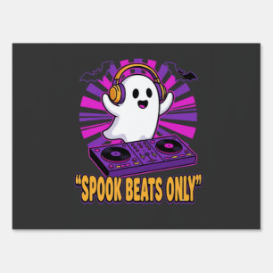 Spooky Ghost DJ Halloween Beats Design_1 Sign