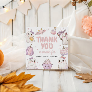 Spooky Ghost First Birthday Thank You Favor Tags