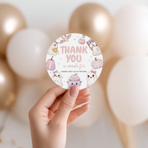 Spooky Ghost First Birthday Thank You Favor Tags