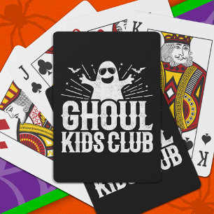 Spooky Ghost Ghoul Kids Club Funny Halloween Poker Cards