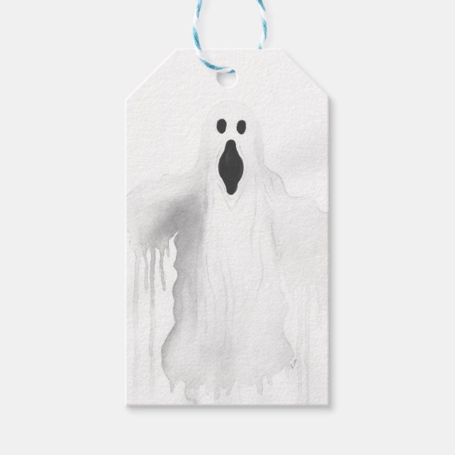 Spooky Ghost Gift Tags (Front)