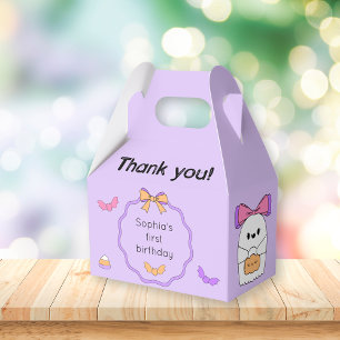 Spooky Ghost Halloween Birthday Favor Boxes