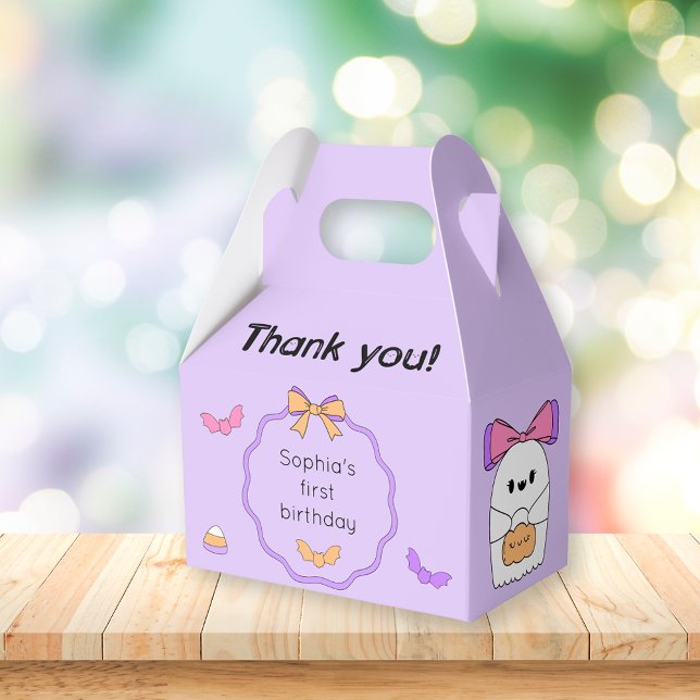 Spooky Ghost Halloween Birthday Favor Boxes (Creator Uploaded)