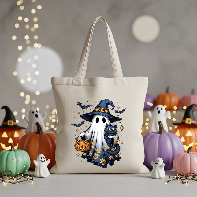 Spooky Ghost Halloween Candy Tote Bag Halloween (Creator Uploaded)