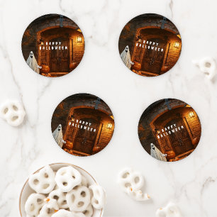 Spooky Ghost Halloween Collection Coaster Set