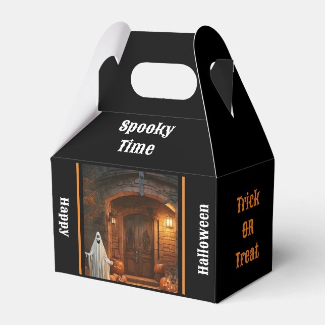Spooky Ghost Halloween Collection Favor Boxes (Front Side)