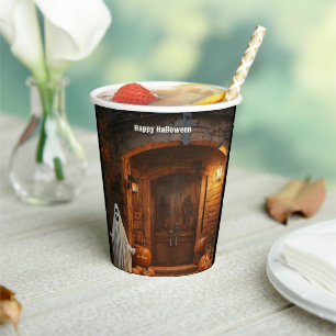 Spooky Ghost Halloween Collection Paper Cups