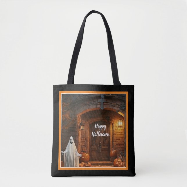 Spooky Ghost Halloween Collection Tote Bag (Front)
