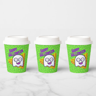 Spooky Ghost Halloween Cups - green