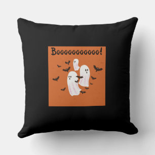 Spooky Ghost Halloween Decor Pillow
