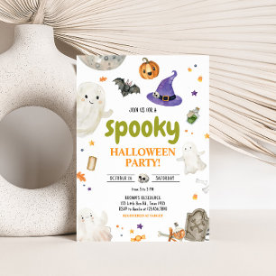 Spooky Ghost Halloween Party Invitation