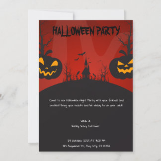Spooky Ghost Halloween Party Invitation