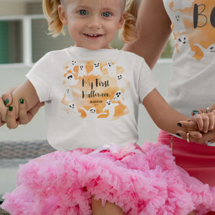 Spooky ghost Halloween party watercolor Baby T-Shirt