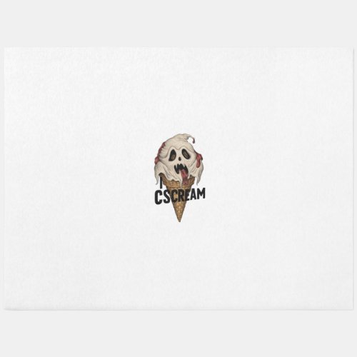 Spooky Ghost Ice Cream I CSCREAM Outdoor Rug