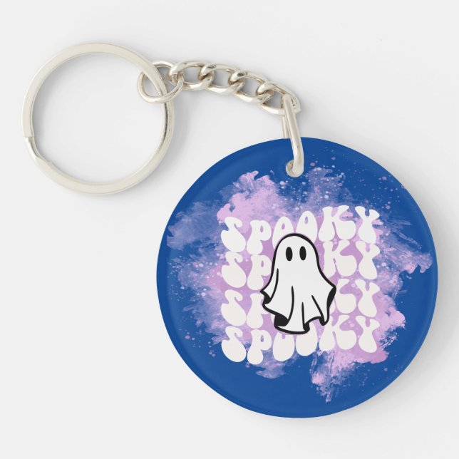 Spooky Ghost Keychain - Halloween Letter Gift (Front)