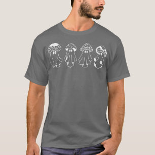 Spooky Ghost Mushroom Squad Men Women Halloween 48 T-Shirt