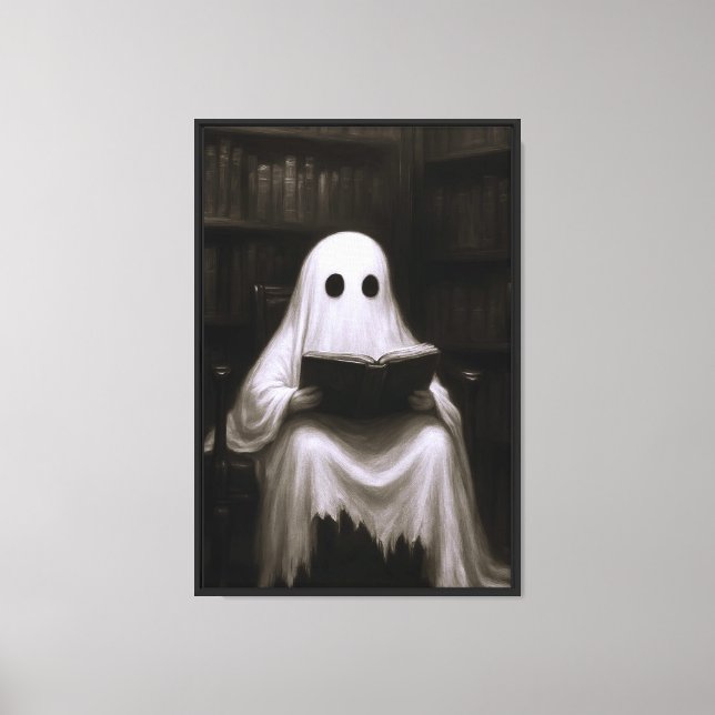 Spooky Ghost Painting Canvas Print (Front)