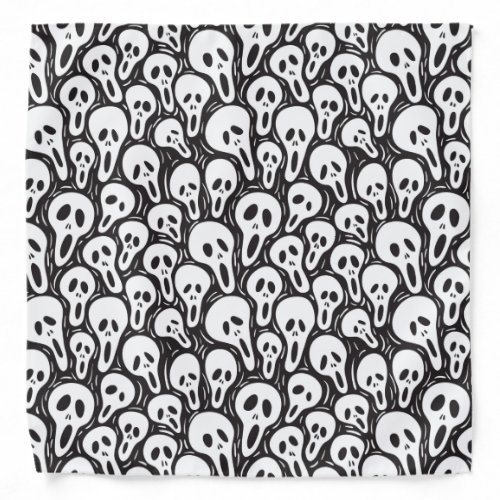 Spooky Ghost Pattern Bandana