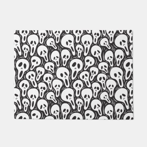 Spooky Ghost Pattern Doormat