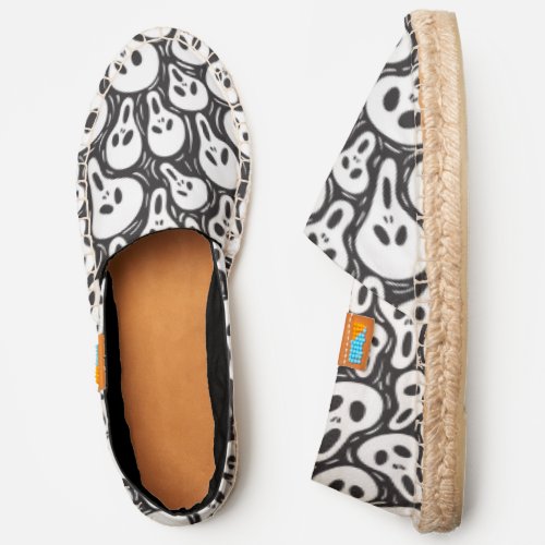 Spooky Ghost Pattern Espadrilles