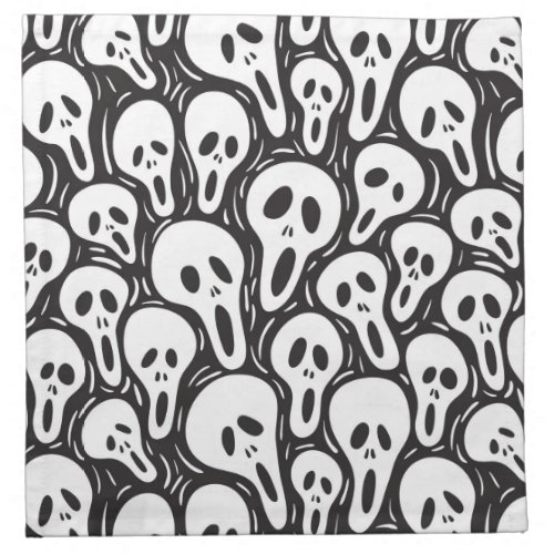 Spooky Ghost Pattern Napkin
