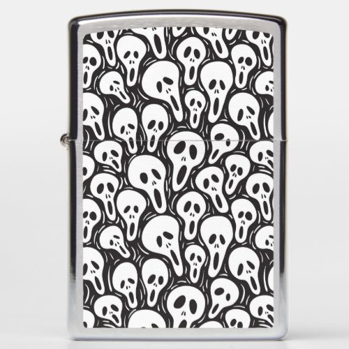 Spooky Ghost Pattern Zippo Lighter